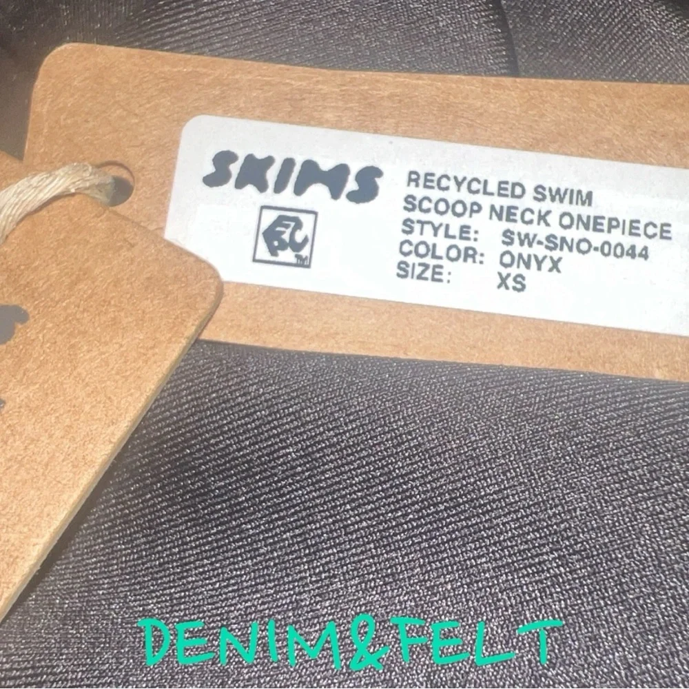 SKIMS RECYCLED SWIM SCOOP NECK ONEPIECE | STYLE: SW-SNO-0044 | COLOR: ONYX | NEW